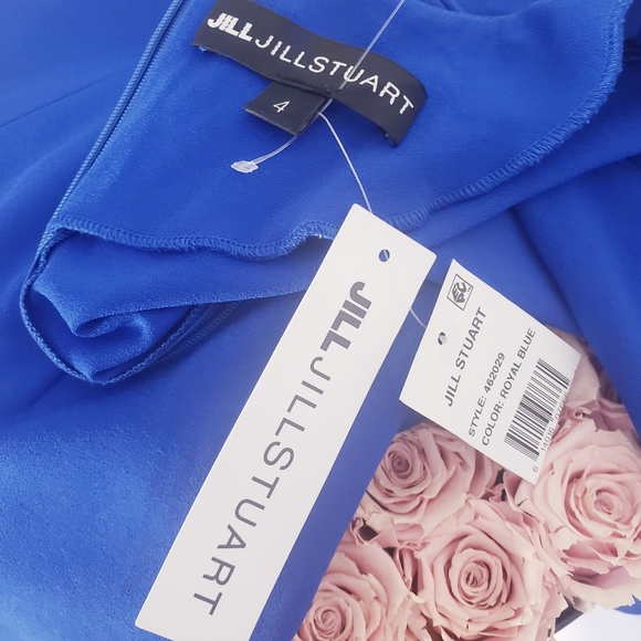 $288 JILL STUART New Royal Blue Crew Flare Dress 4 - Picture 4 of 16
